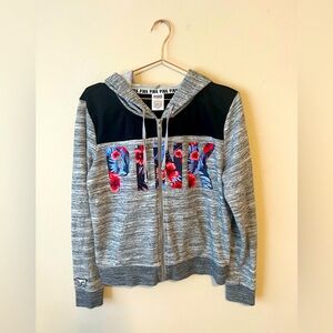 Victoria Secrets pink brand zip up hoodie